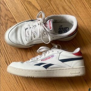 Reebok White, Red and Blue Sneakers
